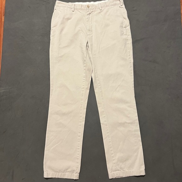 Polo by Ralph Lauren Classic Fit Cream Chino Pants Mens 36x34 Dress Casual Twill - Picture 2 of 8